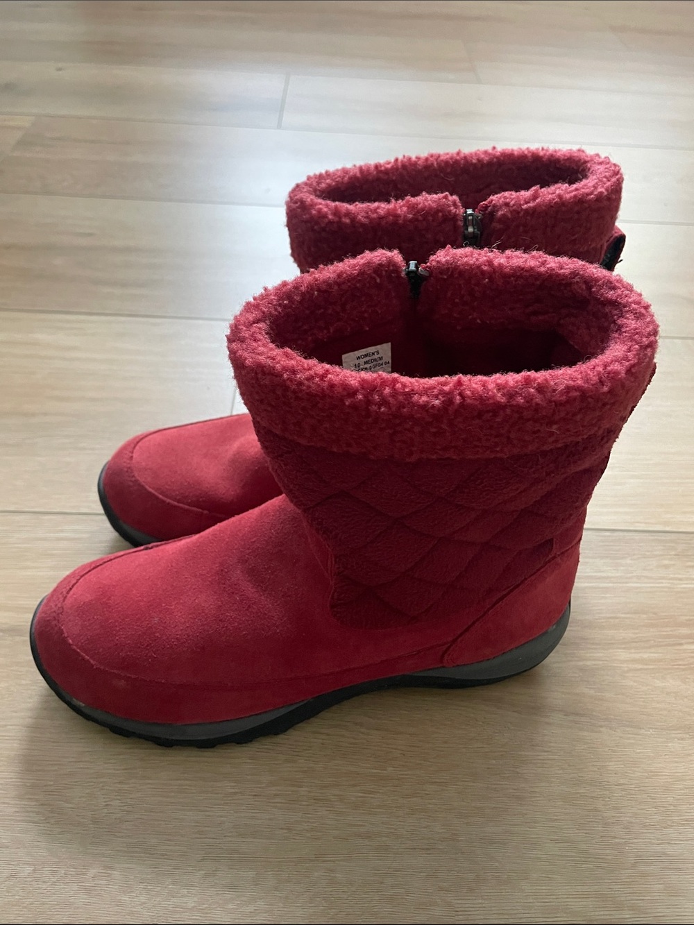 L.L. Bean Women 10 250641 Maroon Zip Up Boots - Picture 2 of 8